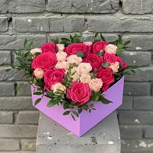 Цветочная композиция из Розы в коробке #REPLACE_PRED# Котельники