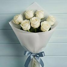 Букет 7 Белых роз Эдлесс Лав в Котельники