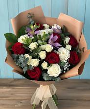 Букет цветов из:  Розы и Альстромерии в Котельники