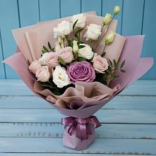 Букет цветов из:  Розы и Лизиантусы в Котельники