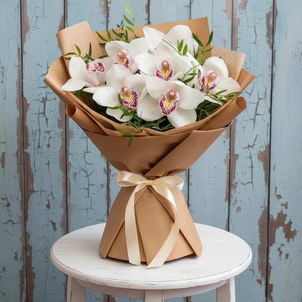 Букет цветов из: Орхидеи и Розы в Котельники
