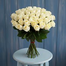 Букет 51 Белая роза Эдлесс Лав в Котельники