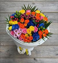 Букет цветов из:  Розы и Хризантемы в Котельники