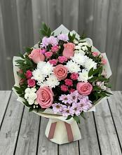 Букет цветов из:  Альстромерии, Гвоздики, Розы и Хризантемы #REPLACE_PRED# Котельники