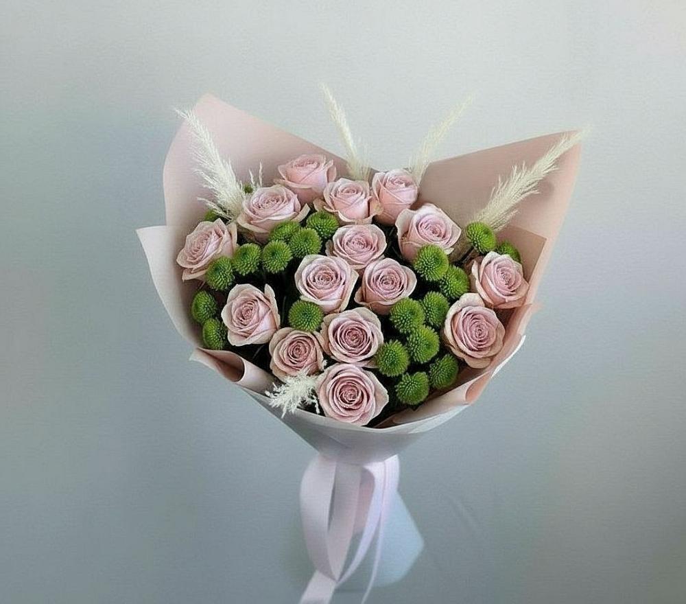 Букет цветов из: Розы и Хризантемы в Котельники