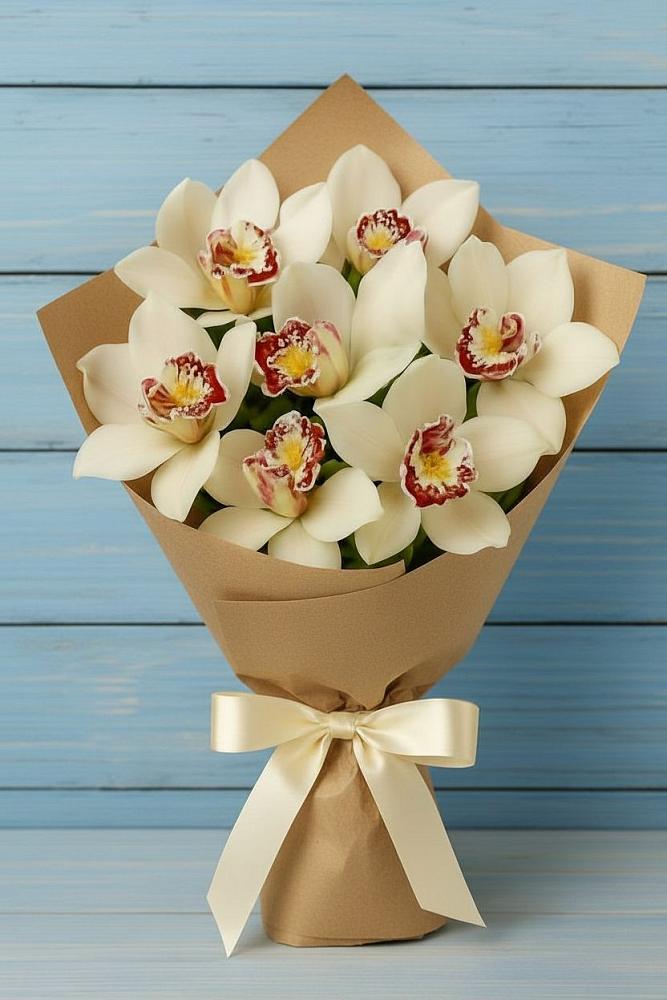 Букет цветов из: Орхидеи и Розы в Котельники